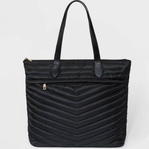 Target Black Quilted Tote Bag